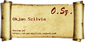 Okjan Szilvia névjegykártya